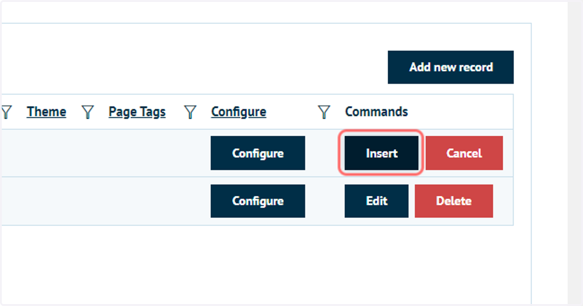 Complete category information and click on Insert