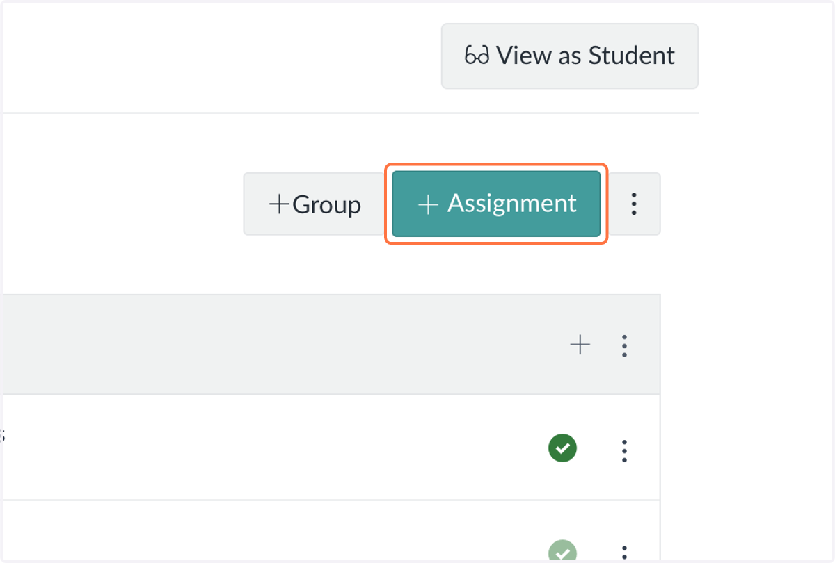 Select a new Assignment or an existing Assignment