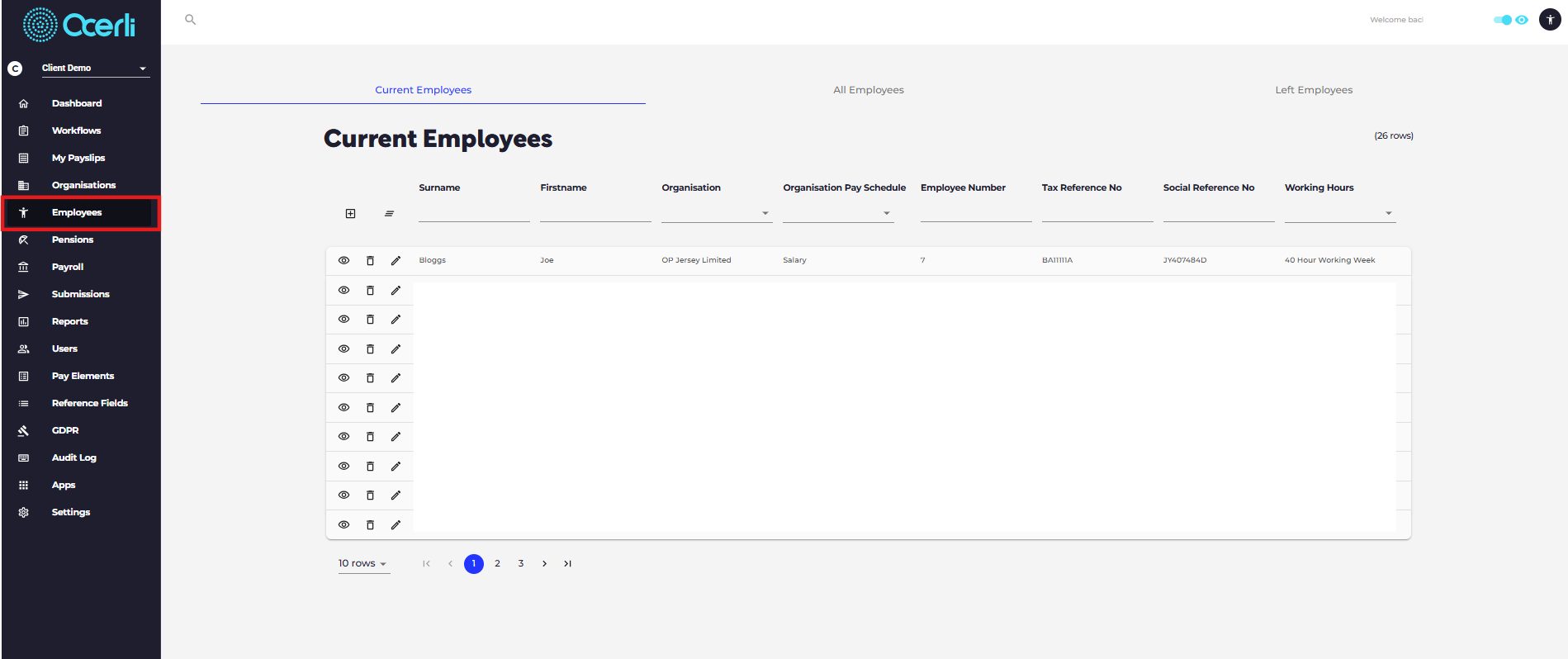 Repeat steps 11 - 15 for all employees