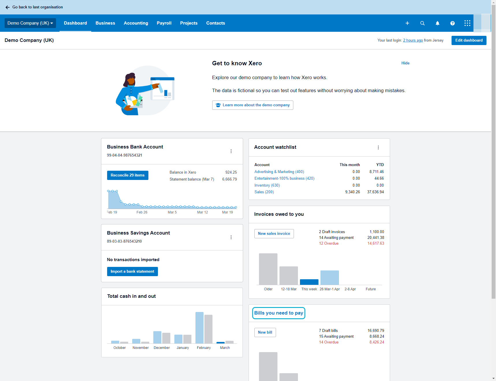 Click on Bills you need to pay