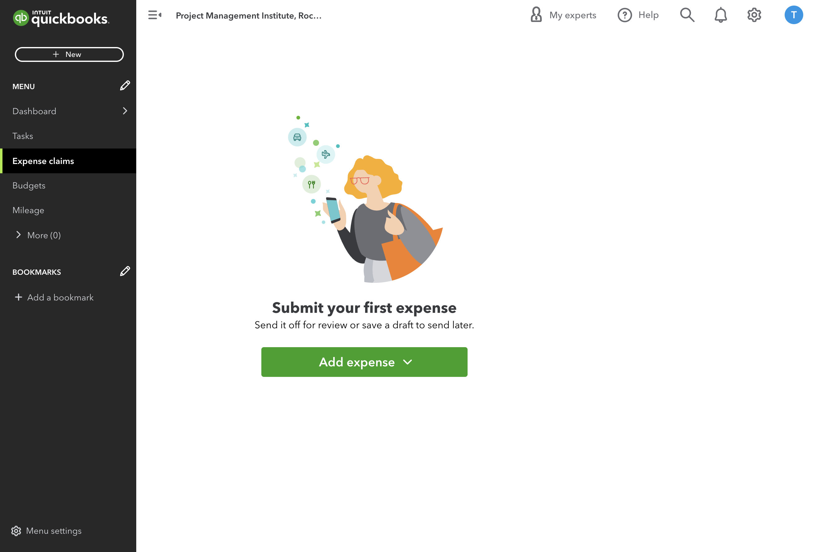 Click on Expense claims