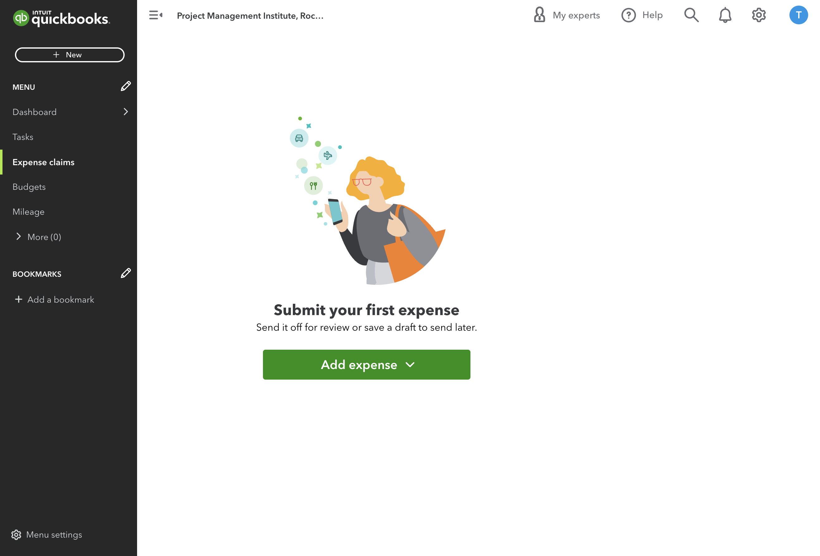 Click on Add expense