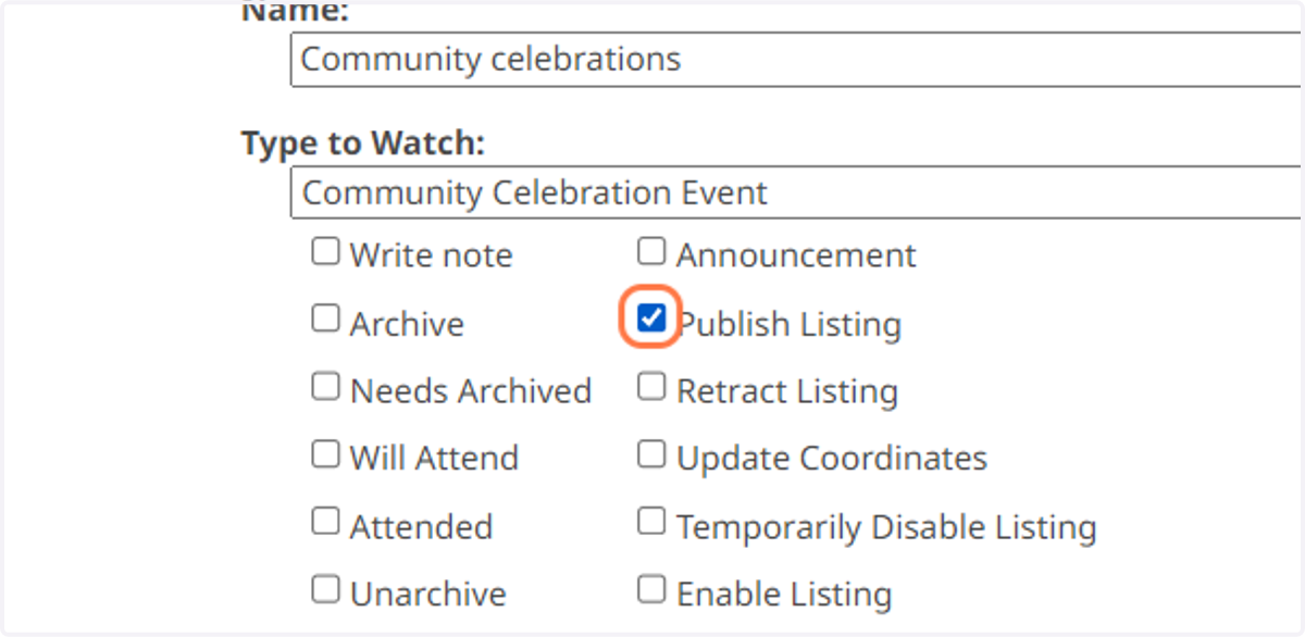 Check Publish Listing