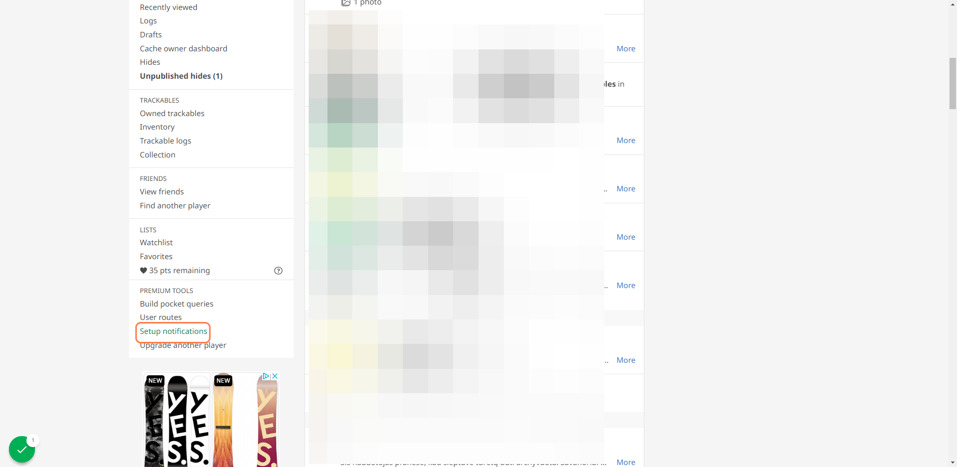 Scroll down to PREMIUM TOOLS and click on Setup notifications