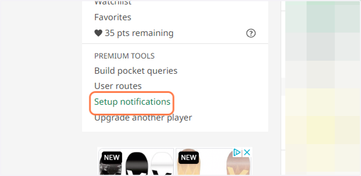 Scroll down to PREMIUM TOOLS and click on Setup notifications