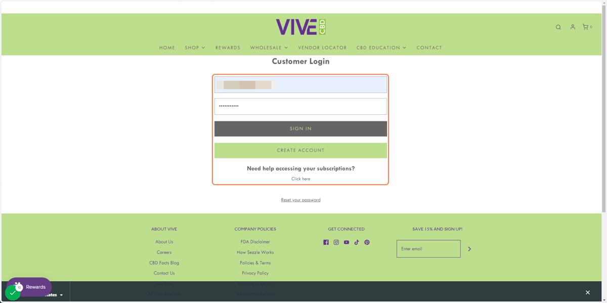 Click on Sign In