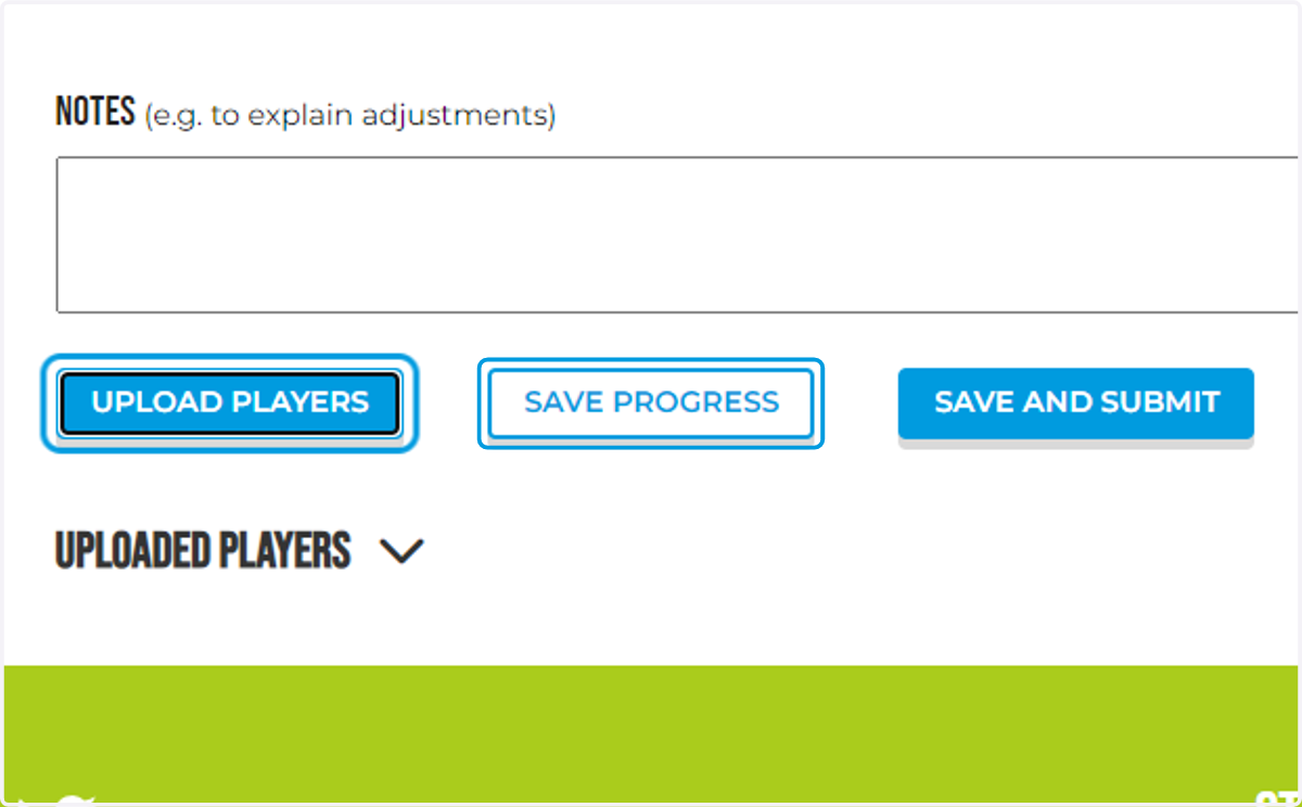 Upload More Players? or Save Progress