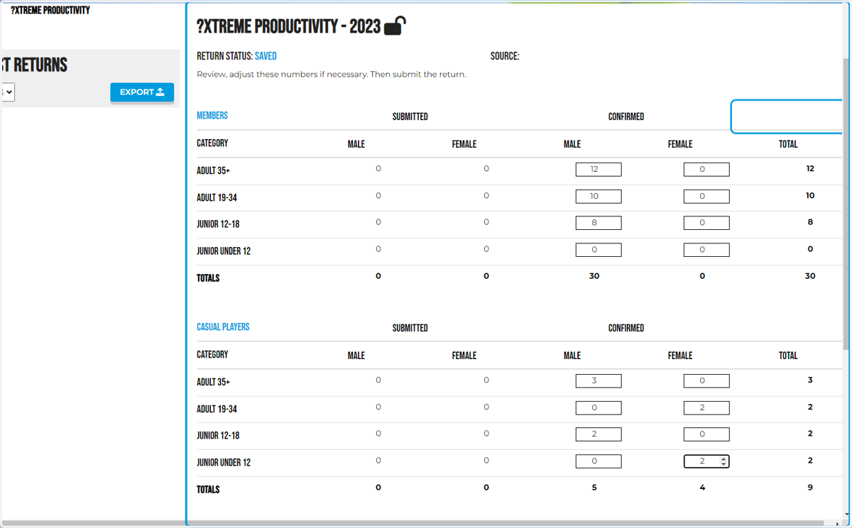 To check if the data is updated, you can see numbers populate according to your data under the 'Confirmed' columns