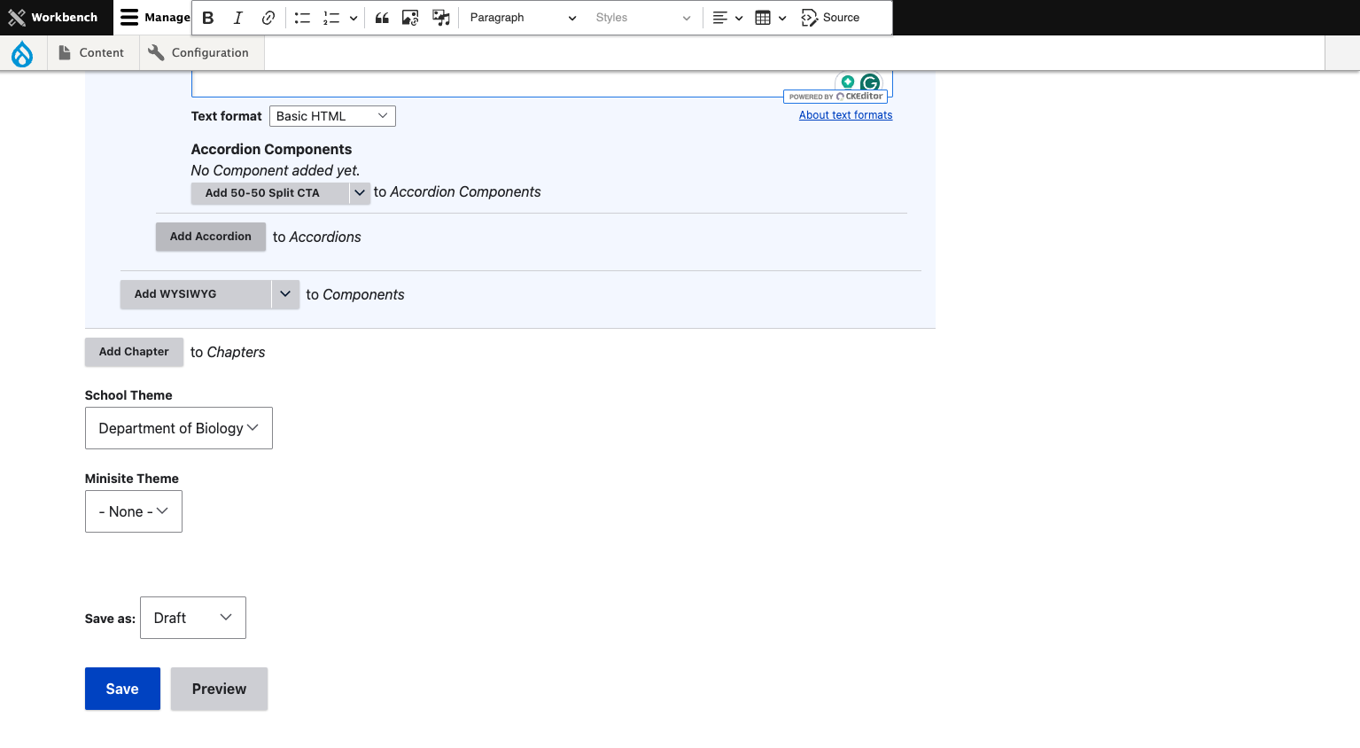Click on Add Accordion to add another