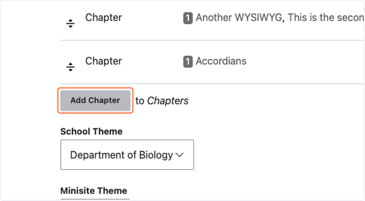Click on Add Chapter