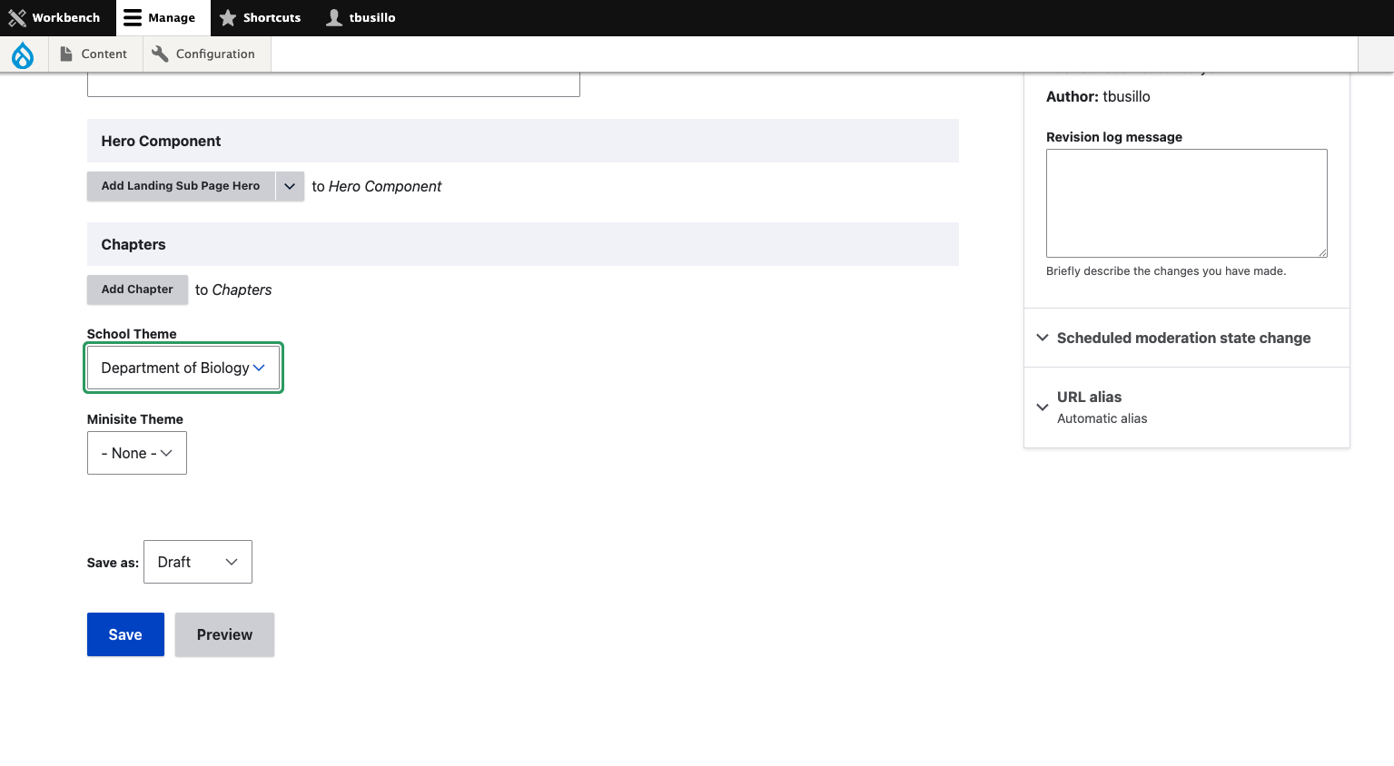 Select your site's theme