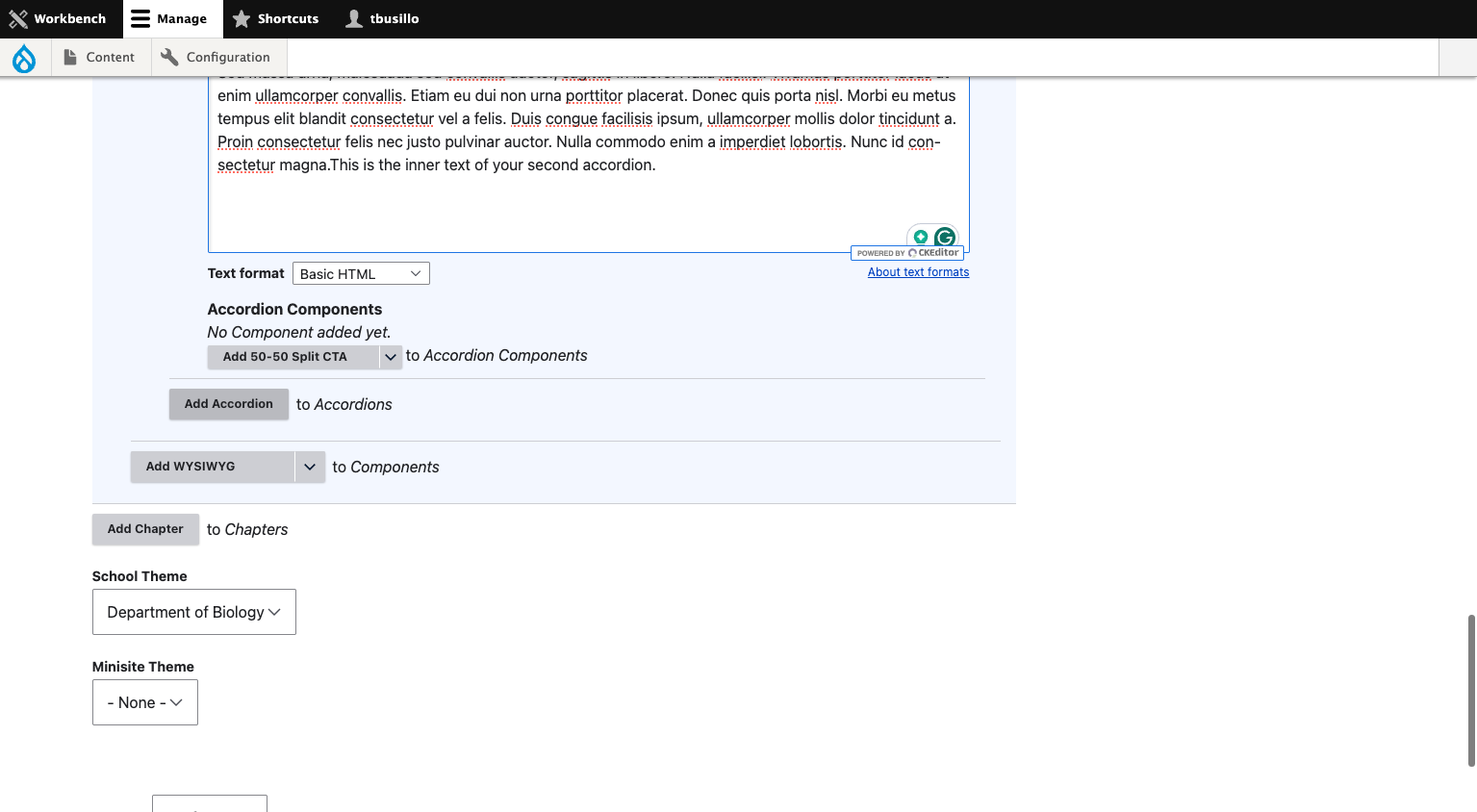 Click on Add Accordion