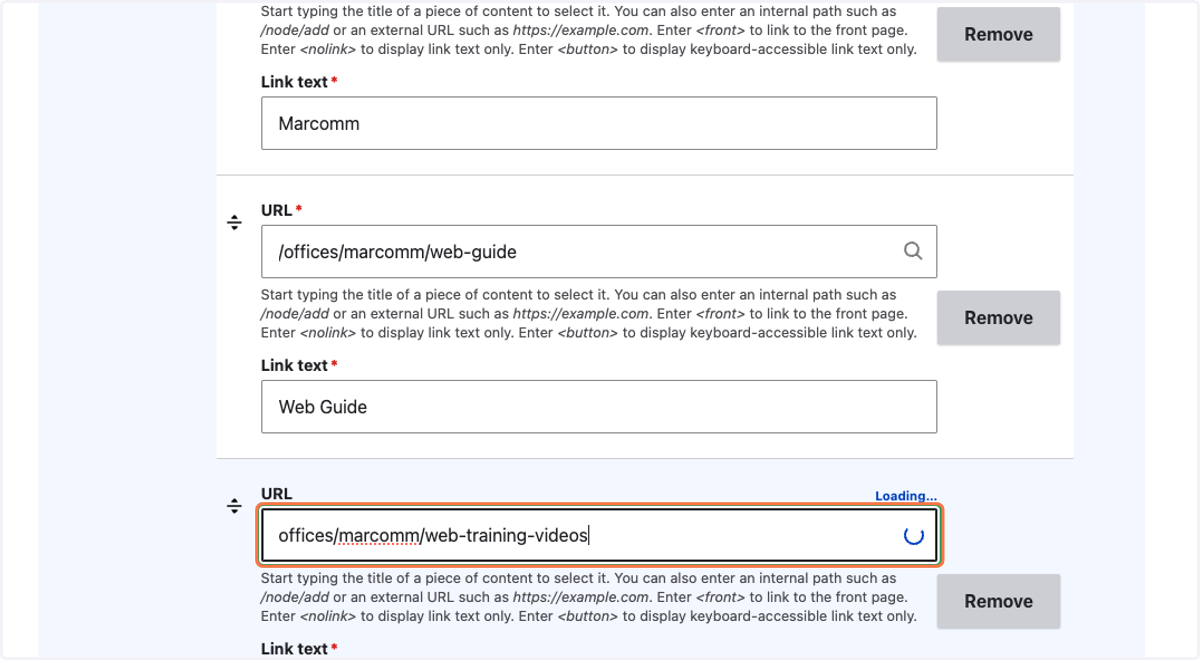 Type the path name