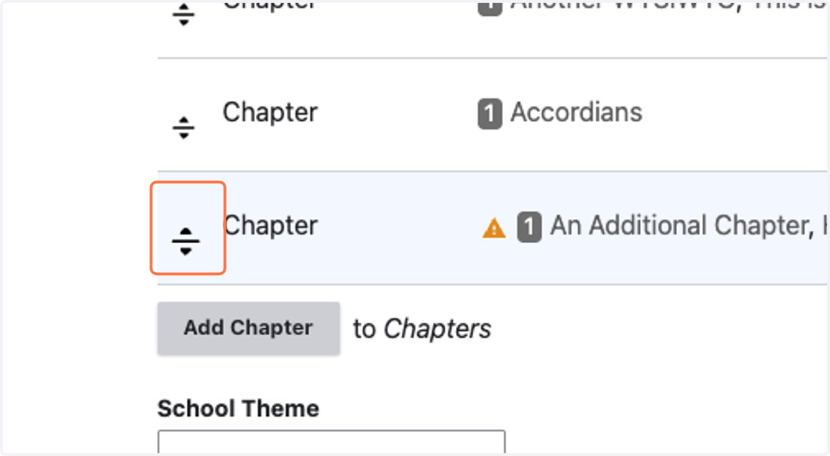 Click on the Change Order icon.