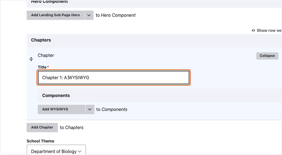 Type the name of your first Chapter title.