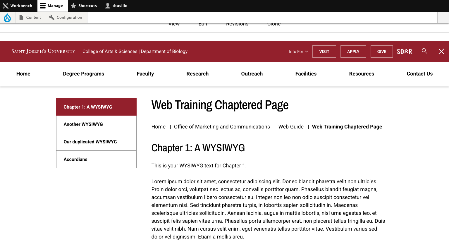 And preview your newly created chaptered page!