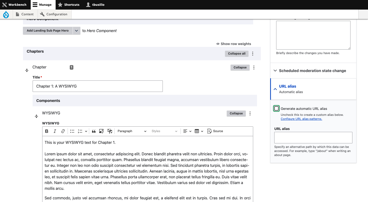 Uncheck Generate automatic URL alias