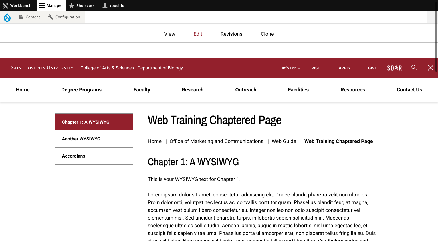 Let's add a chapter. Click on Edit