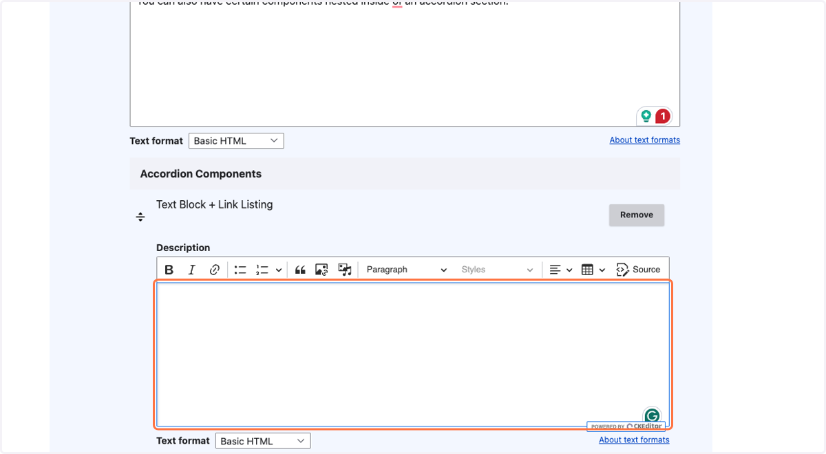 Leave the editor blank for now