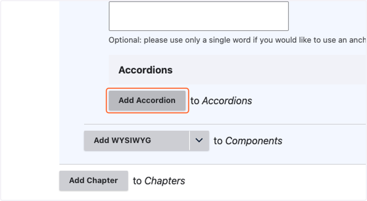 Click on Add Accordion