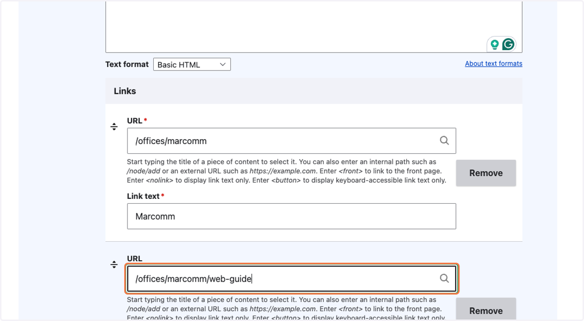Type the path name
