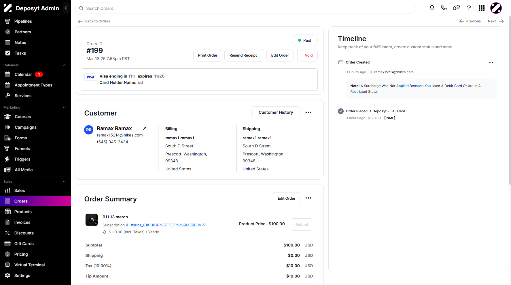 Step 4: You will then be taken to the Order Summary page.