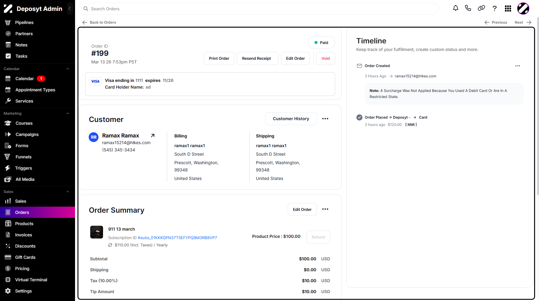 Step 4: You will then be taken to the Order Summary page.