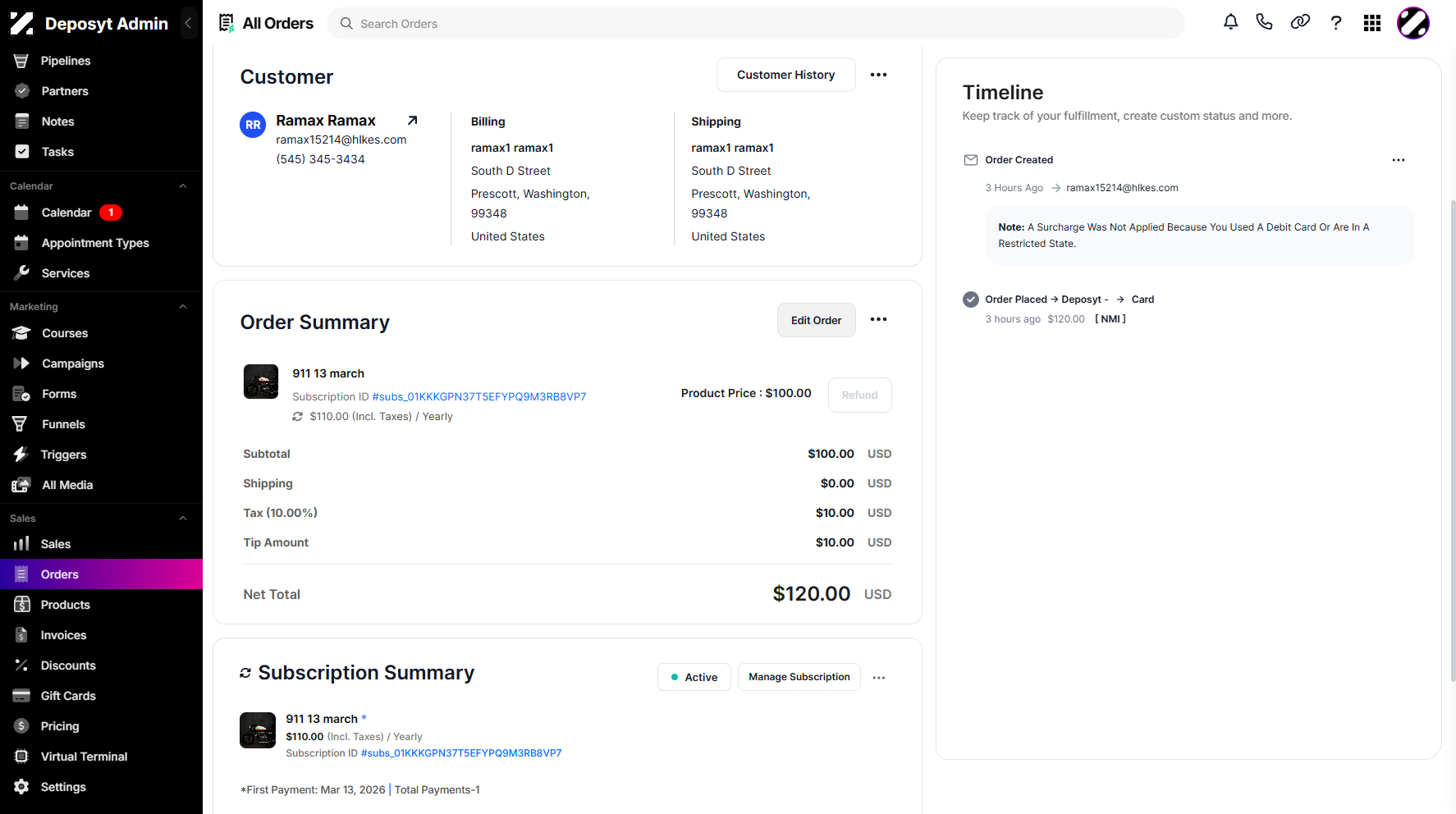 Step 5: Scroll down to the Order Summary and click the Edit Order button to proceed.
