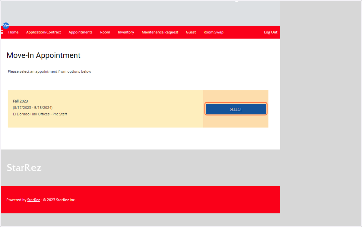 Click on SELECT