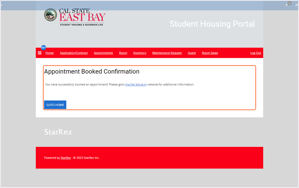 Congratulations your Appointment Booked is confirmed!