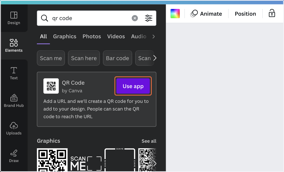 Click on Use app