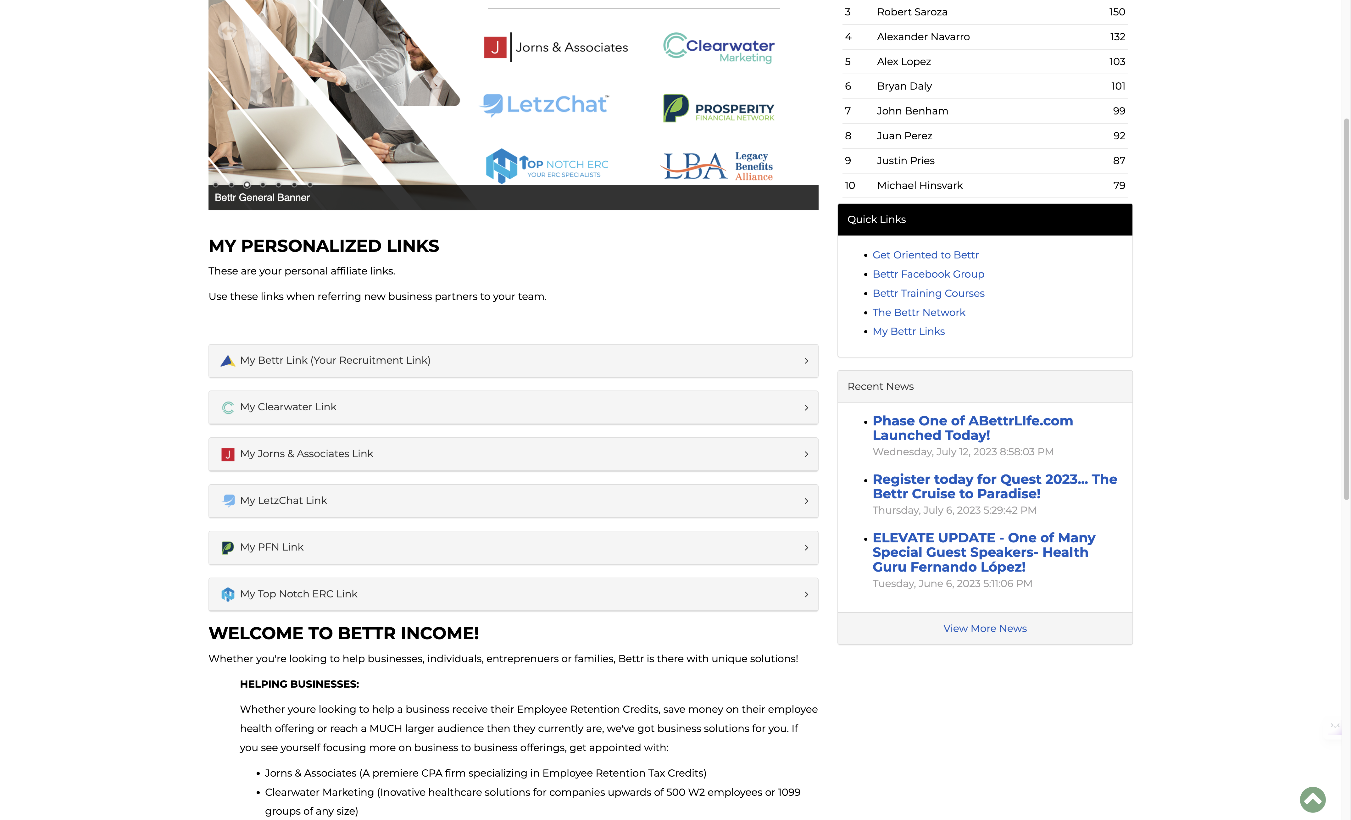 Click on My Top Notch ERC Link