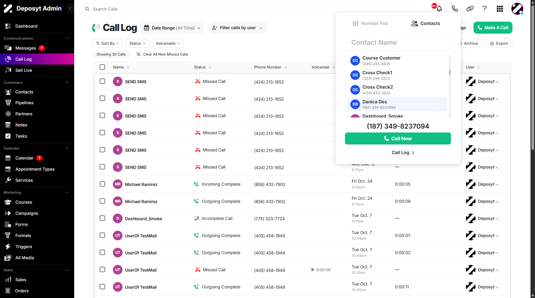 Step 8: After it’s enabled, click Call Now to begin the call.