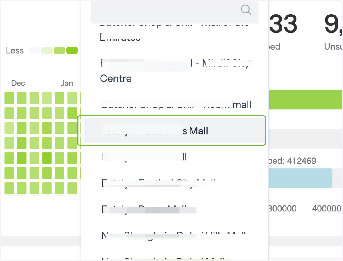 Select the venue you want to view or select multiple.