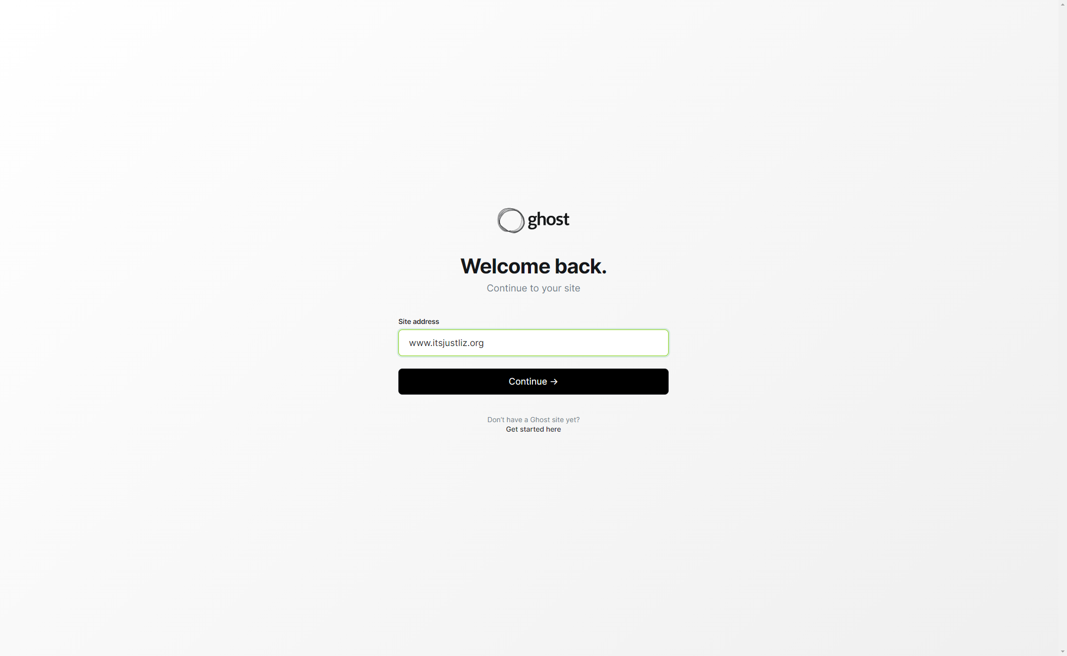 Click on Continue →
