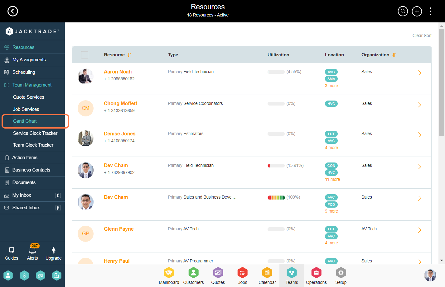 Click on Gantt Chart