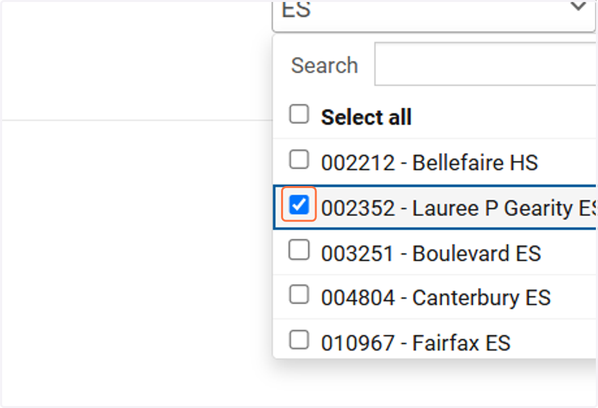 Select your school