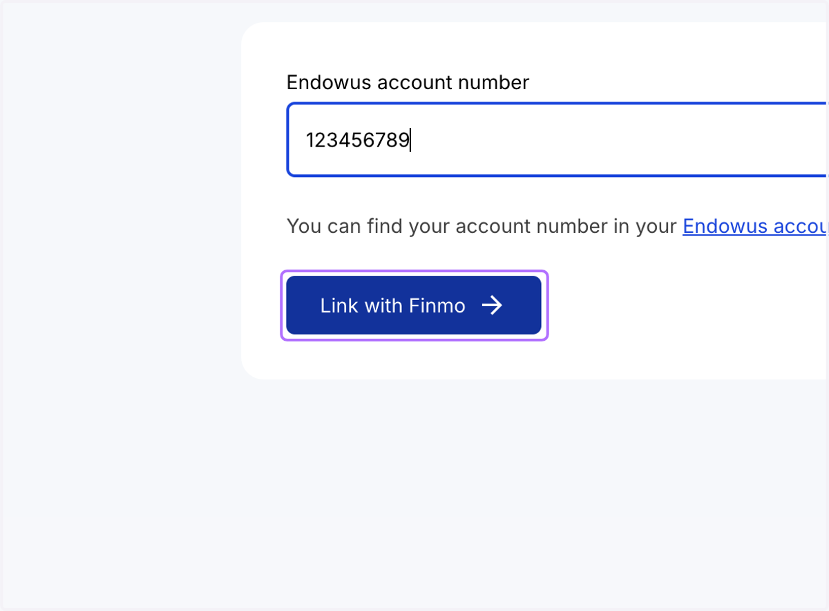 Click on Link with Finmo