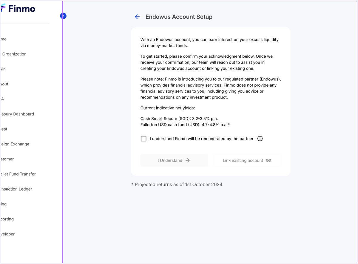 Read though the Endowus Account Setup…