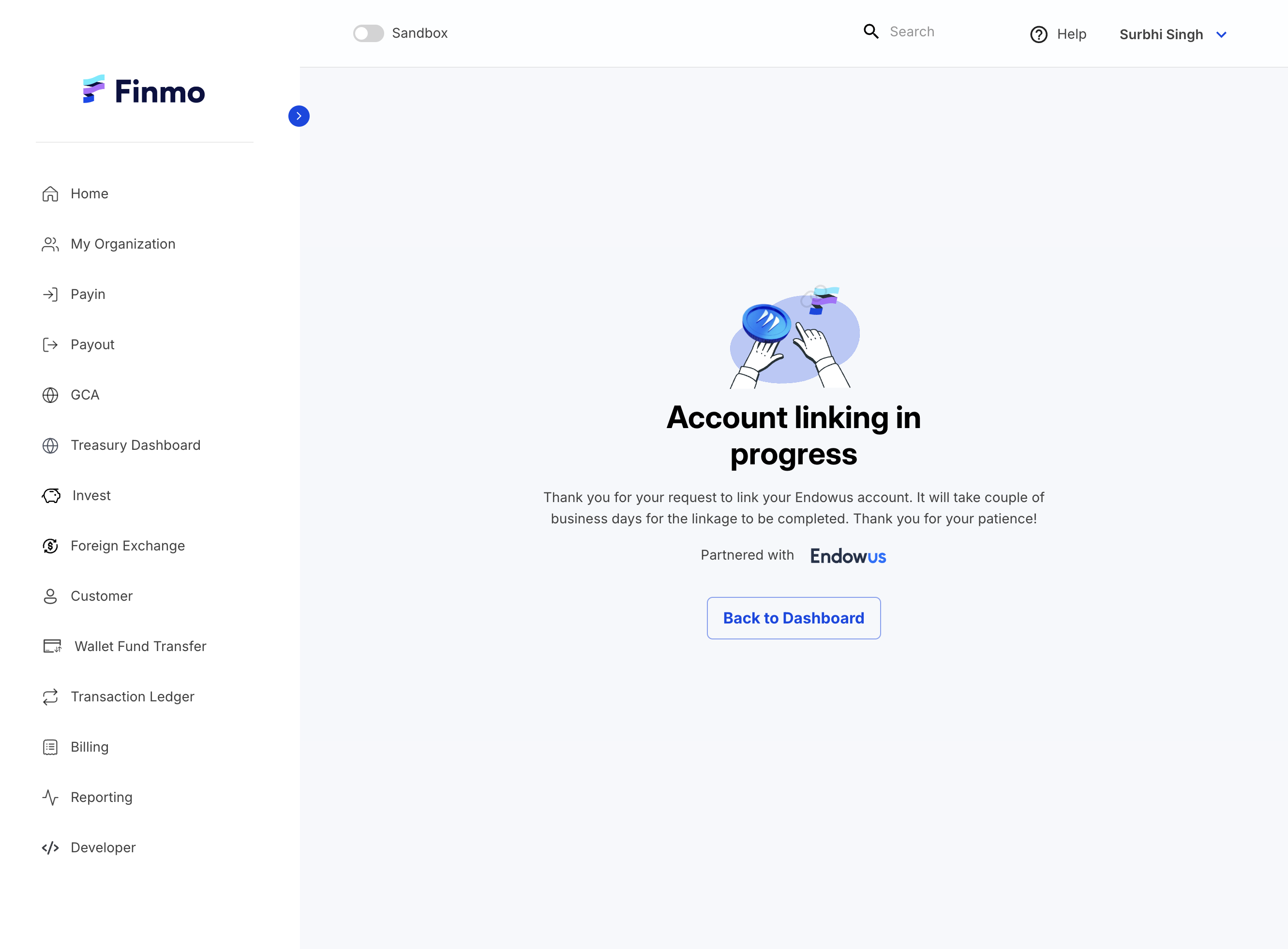 Account linking in progress…
