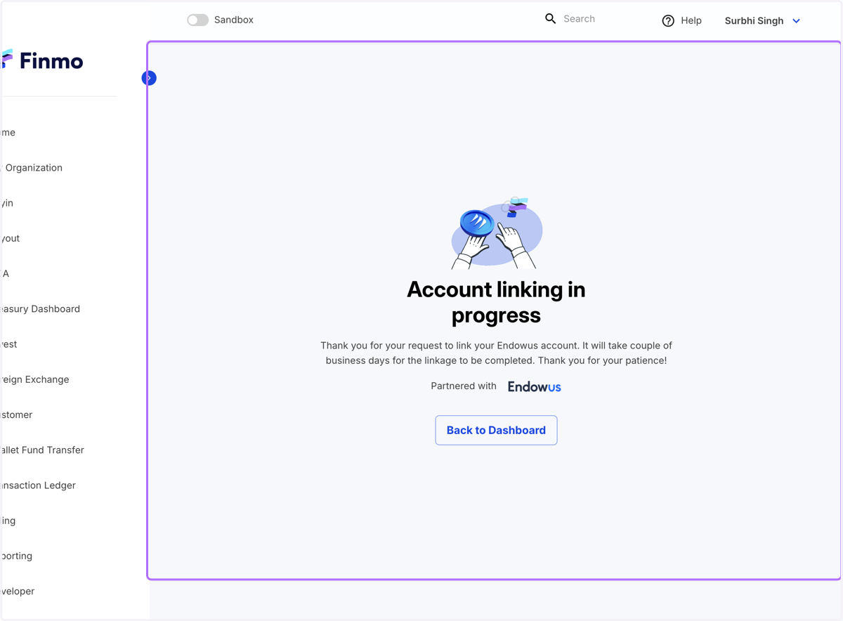 Account linking in progress…