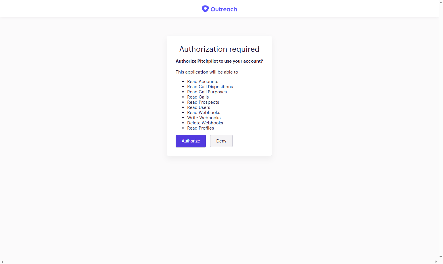 Read Permissions and Click on Authorize