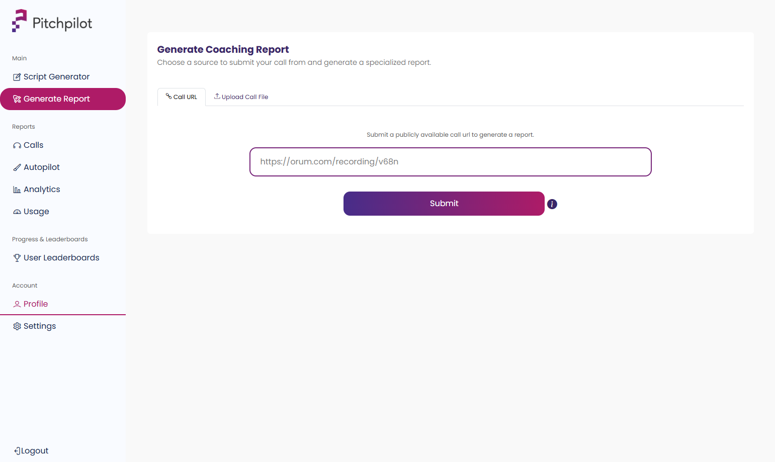 Navigate to your Profile