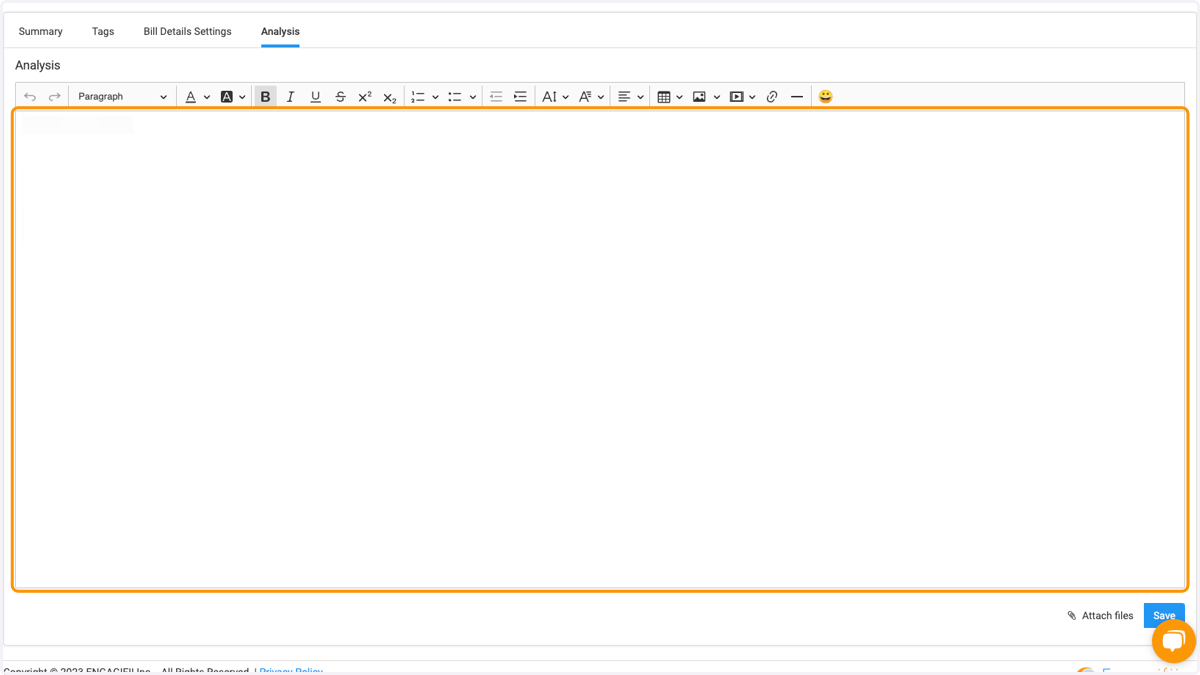 Begin typing your desired template as you would any document using our document editor