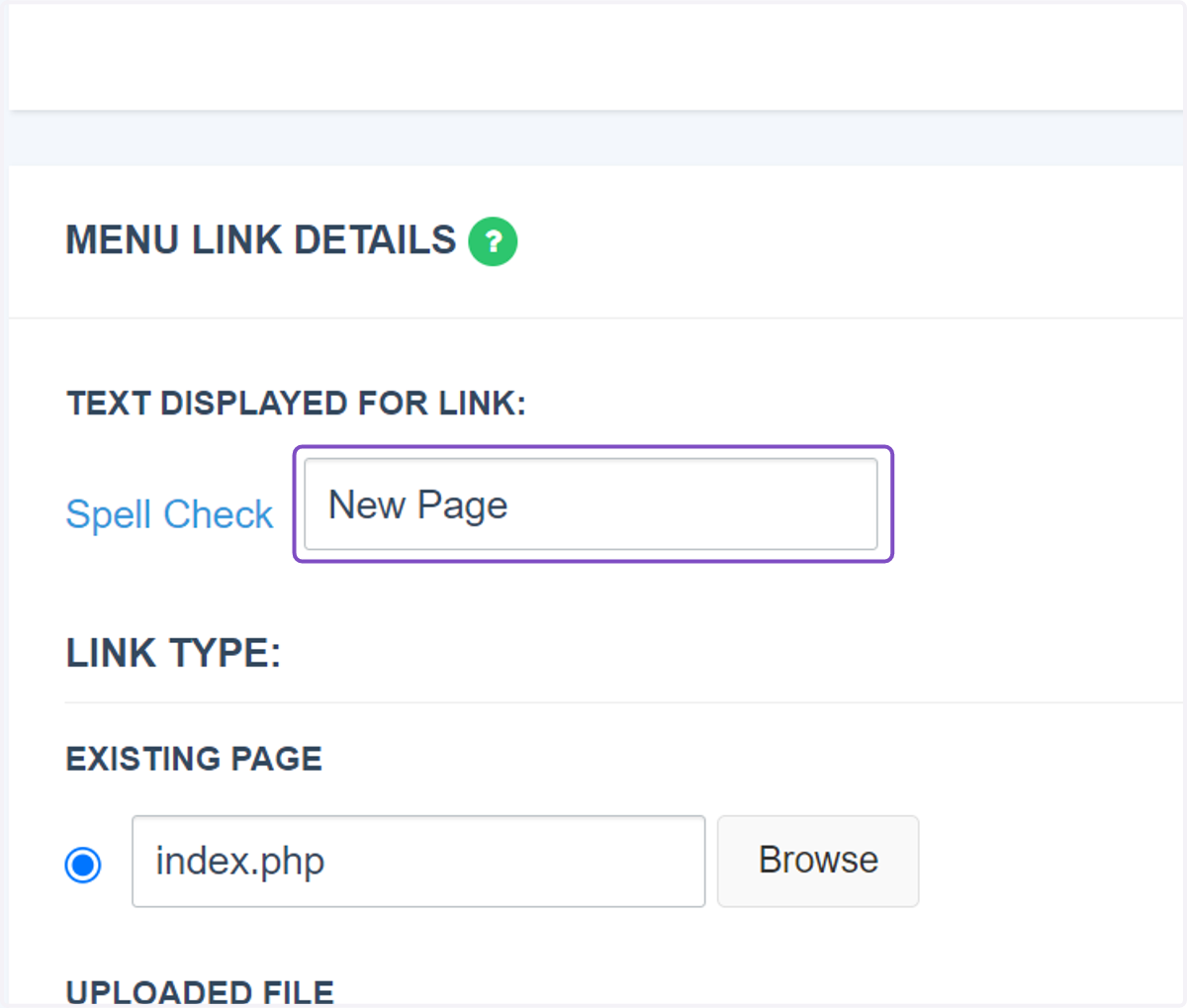 Remove the placeholder 'New Page' text and type your new page name