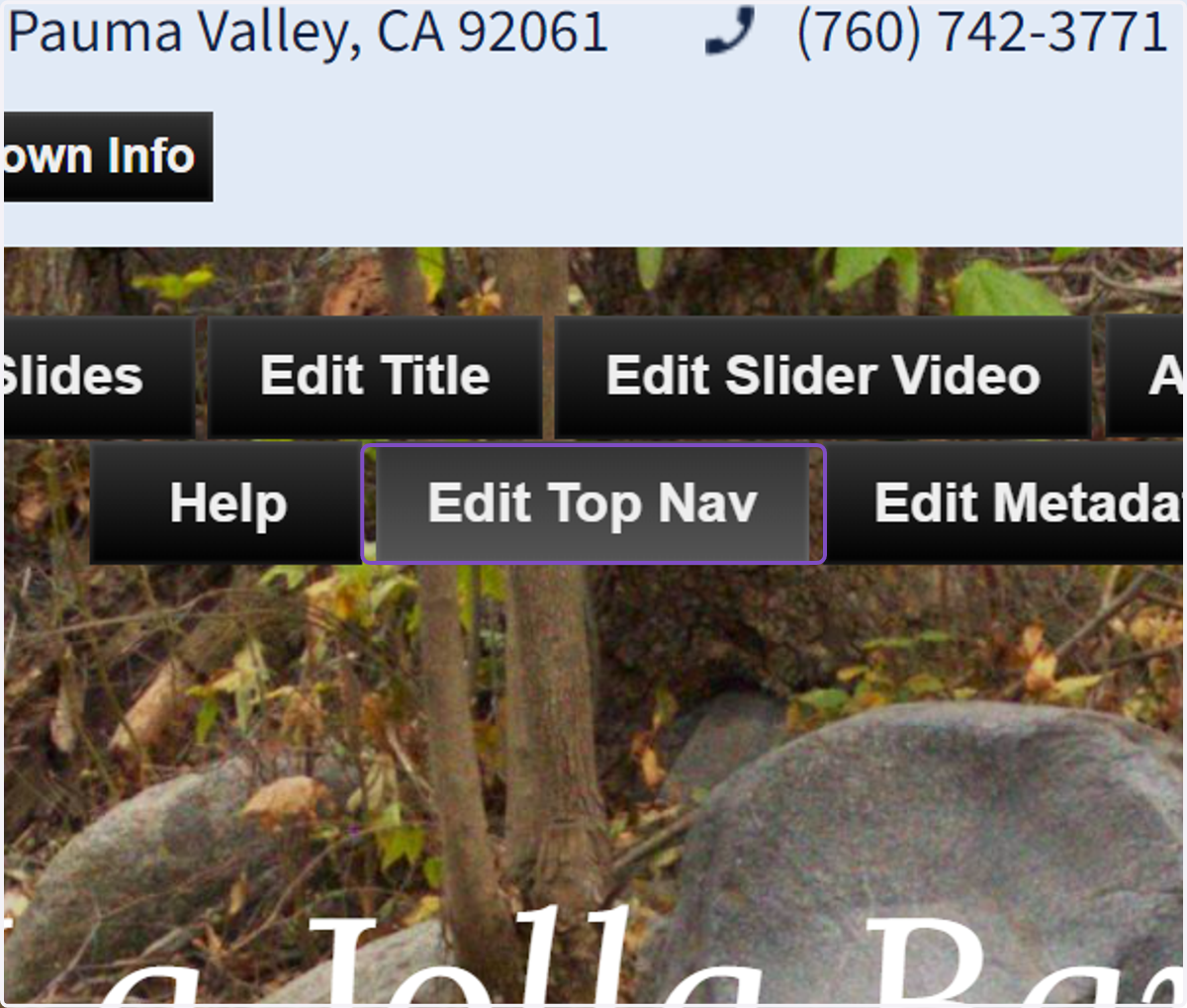 Click on Edit Top Nav