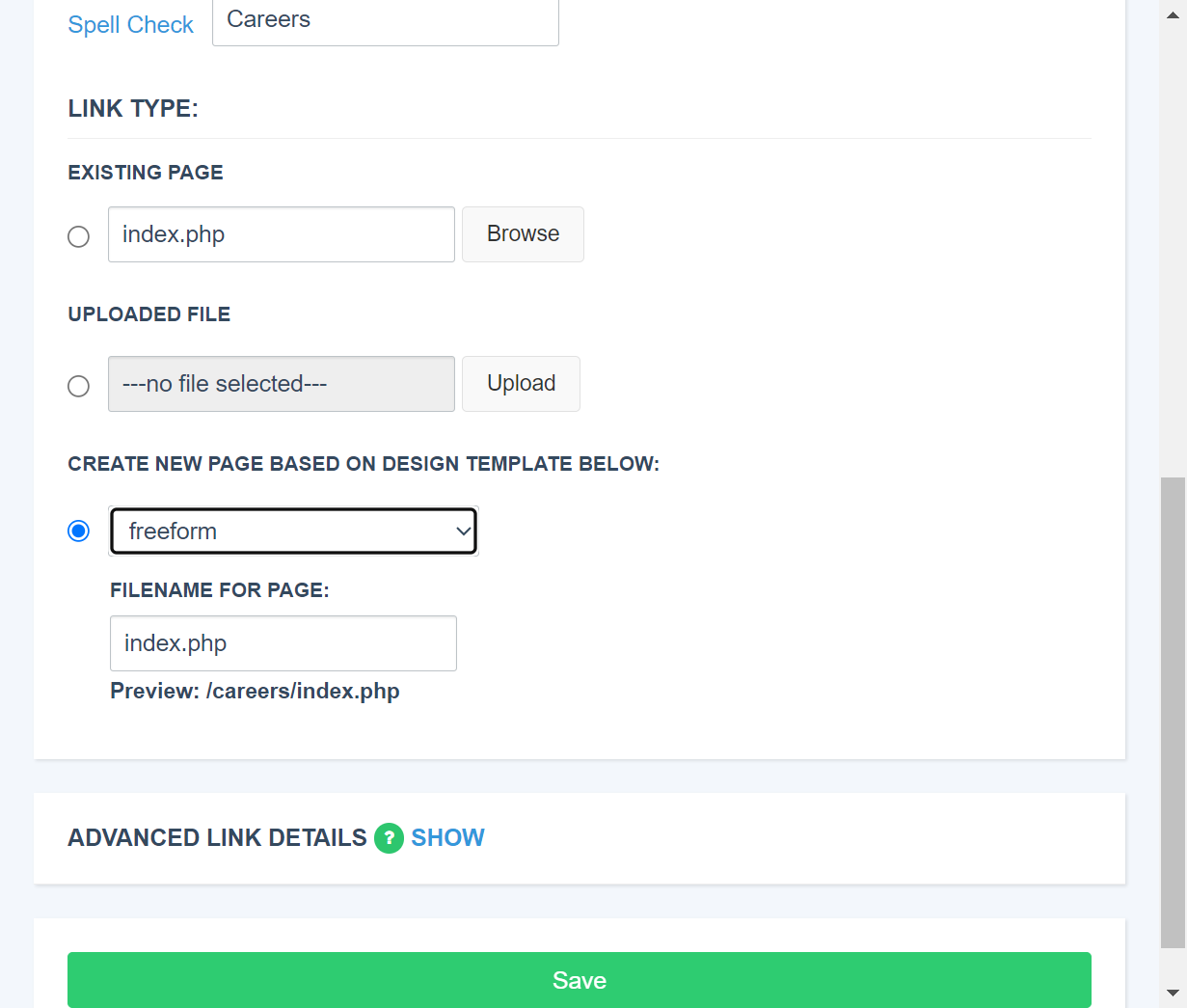 Select the template you want to use from the available options
