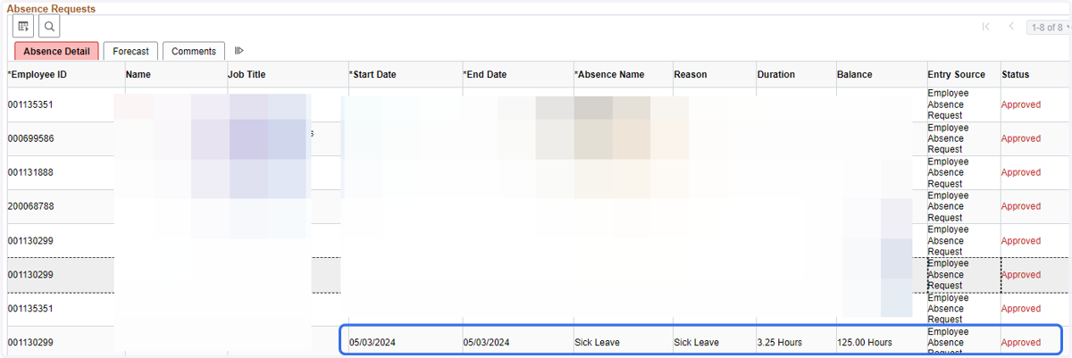 Confirm that Status is updated to Approved
