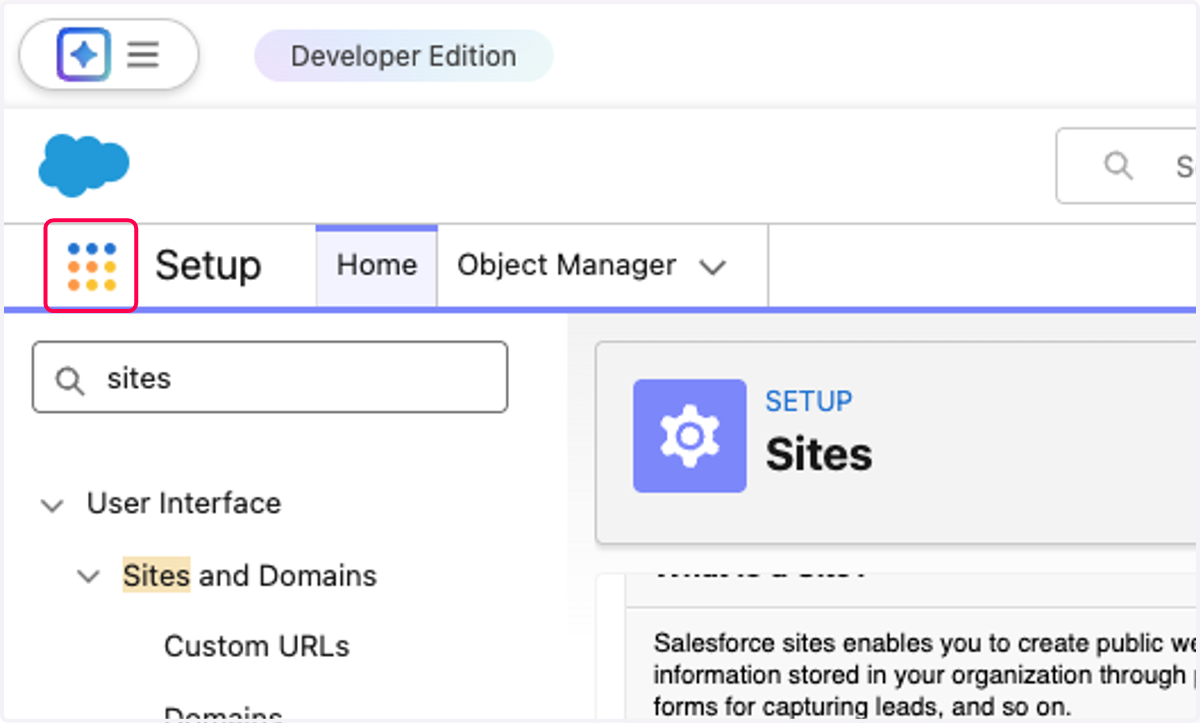 Click on App Launcher