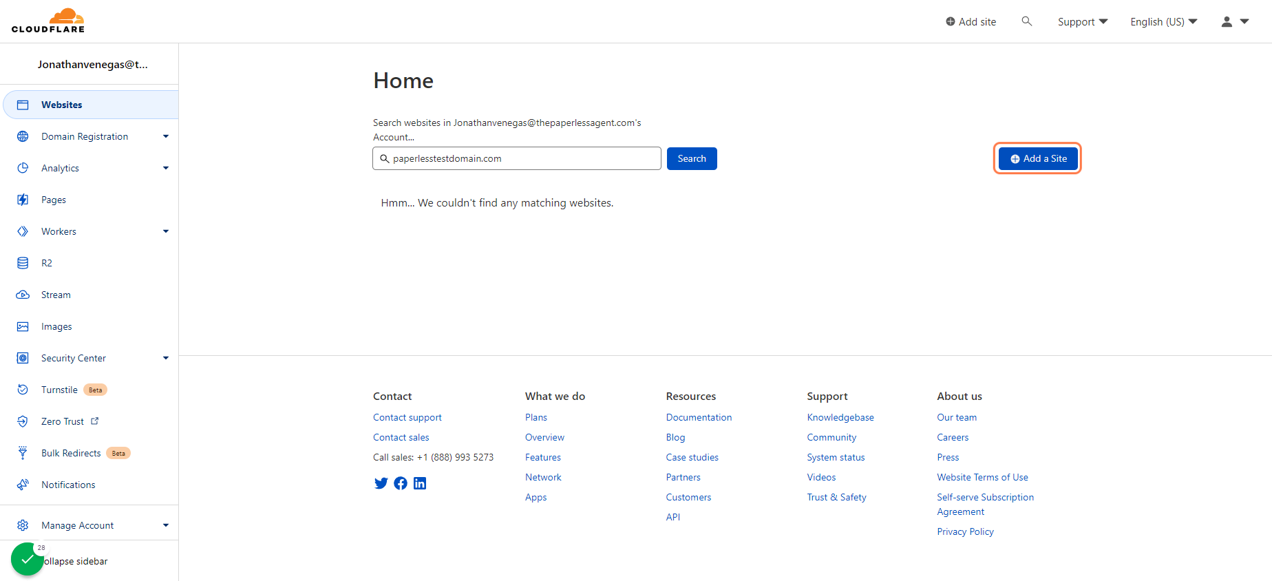 Click on Add a Site